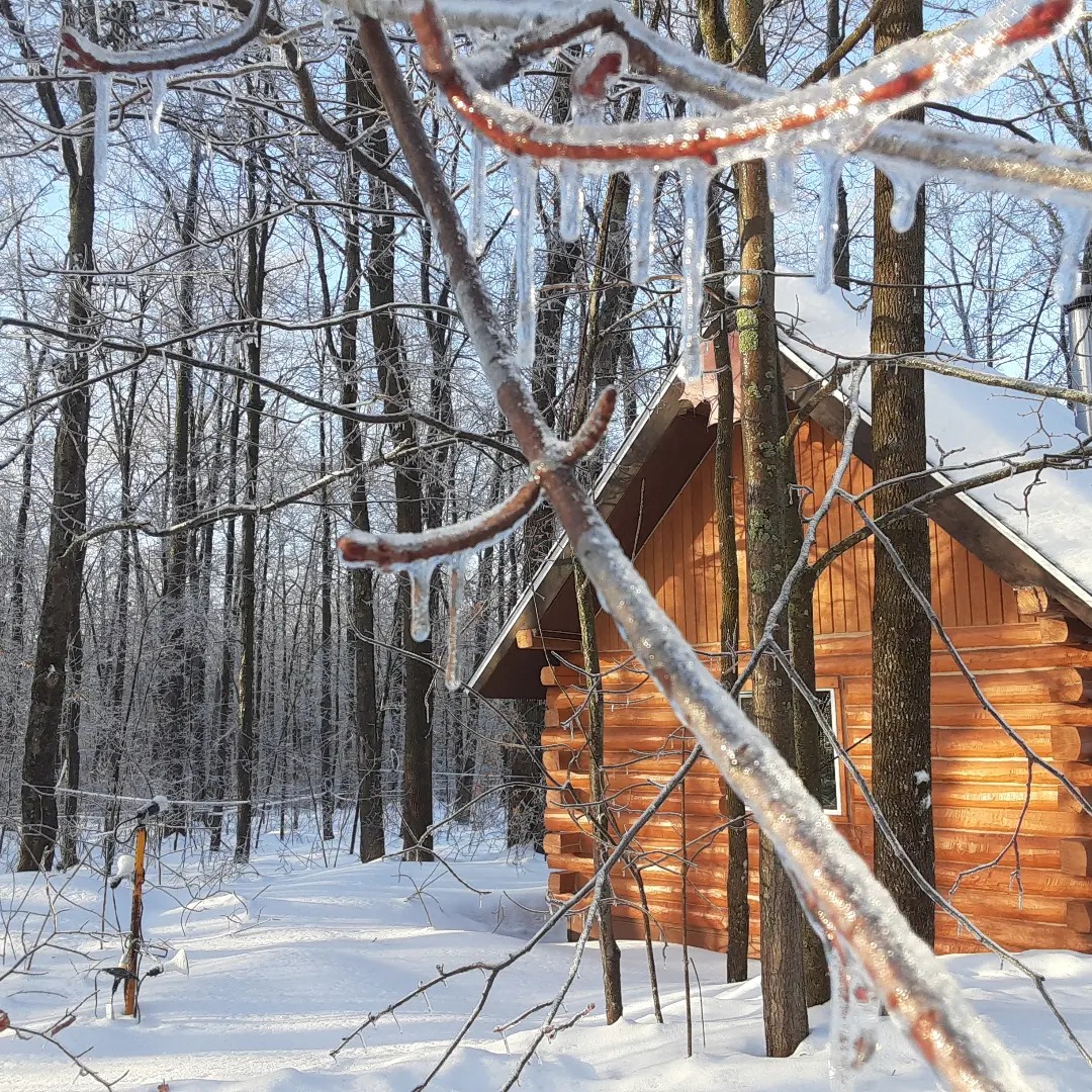 Our cabin in the winter